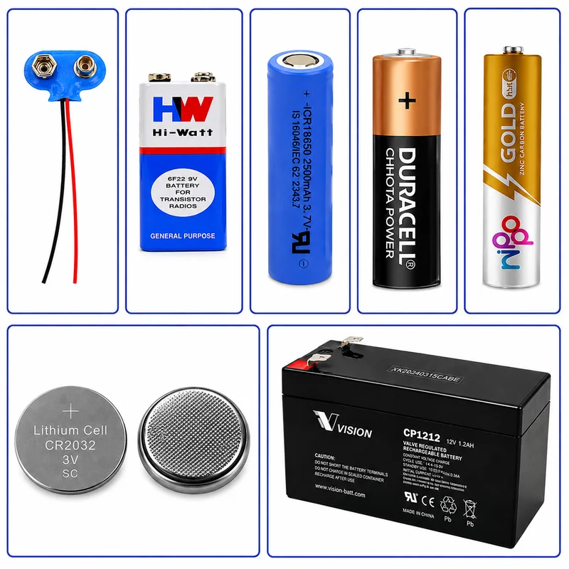 Batteries, Battery Holders & Chargers